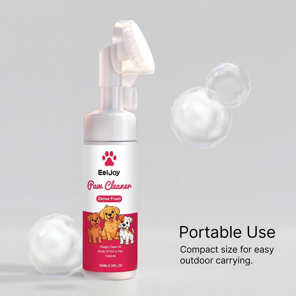 EelJoy pet paw cleaner has delicate foam, rich and fresh fragrance, easy to clean up cats and dogs every day 100ml