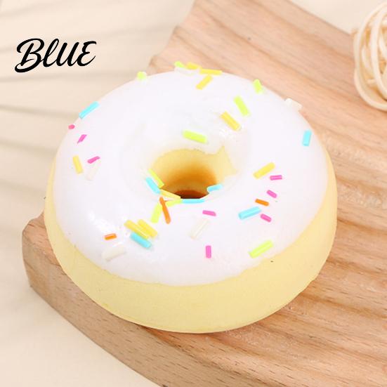 Realistic Donut Toy Squeeze Soft Slow Rebound Stress Relief 7cm Cute Reliever Simulation for Kids Adults Desktop Decoration Baking Prop Photo