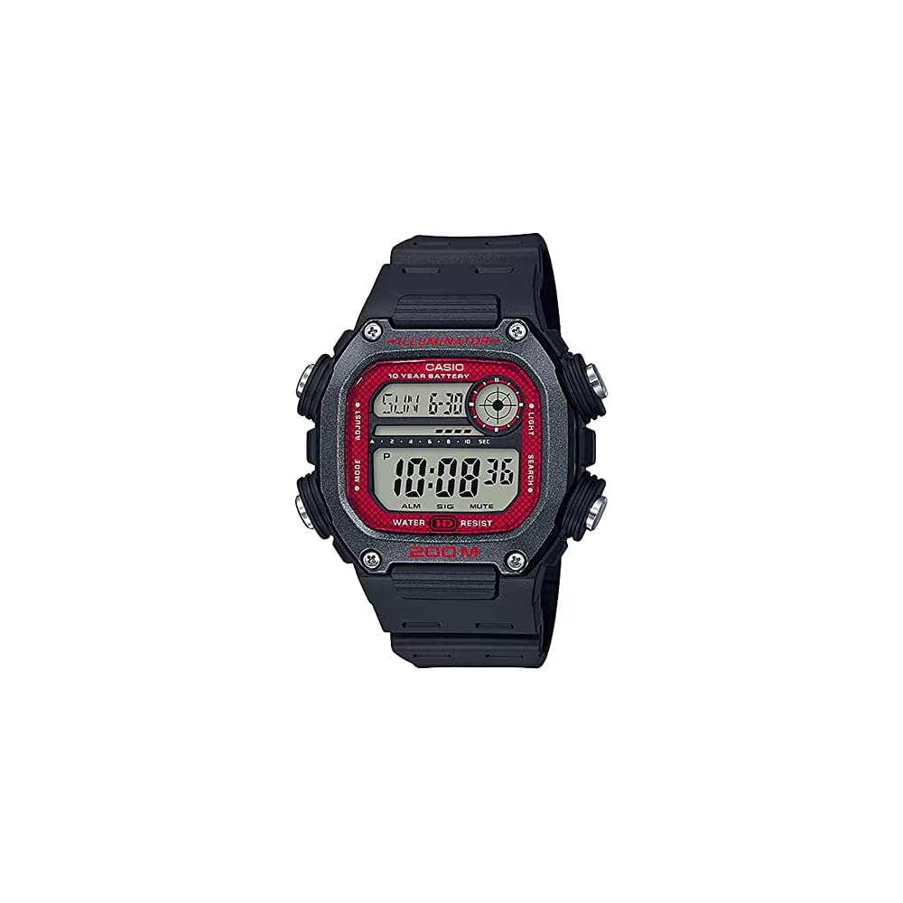Casio Standard Digital Watch DW-291H-1BV Men s Black Red Color Overseas Model