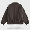 Giacca Unisex Retro a Quadri Ricamata - Top Versatile Largo Casual con Revers per l'Autunno