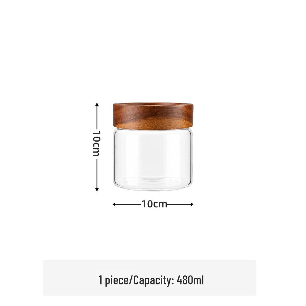 Food Grade Sealed Glass Storage Jar for Tea, Coffee & More
