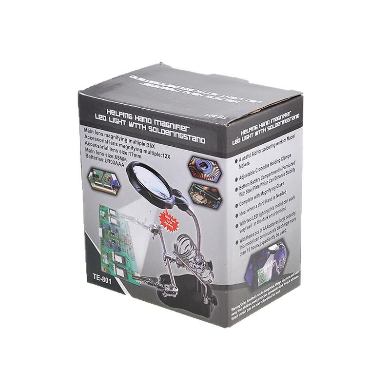 Illuminated Magnifying Glass and Clamp Tool for Mobile Phone & Circuit Board Repair