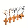 Olivenholz Kreuz Schlüsselanhänger Kreative Handarbeit Holz Kreuz Anhänger DIY Dekoration Anhänger Urlaub Geschenk