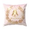 Pink Gold Christmas Pillowcase Printed Polyester 40/45/50cm Throw Pillowcover Decorative Sofa Cushion Pillowslip Home Decor