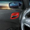 Interior Door Handle Bowl Decor Cover Trim for Dodge Charger 2011+ Red Carbon