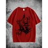 Dark Fantasy Map Print Short Sleeve T-Shirt for Men Fabric Casual Tee with Crew Neck  Breathable, Slight Stretch Material for Summer Style
