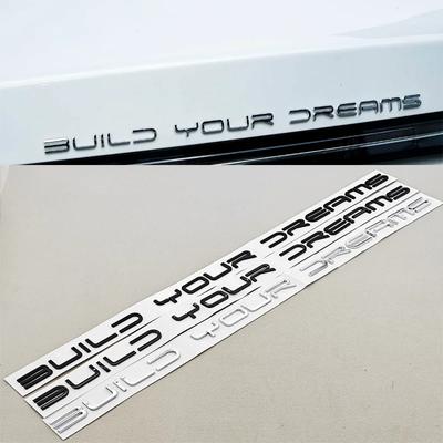 3D ABS Autoaufkleber Logo Bauen Sie Ihre Träume Heckklappen-Plakette Emblem Aufkleber für BYD Dolphin Seal Han Tang EV Song Yuan Atto3 Qin