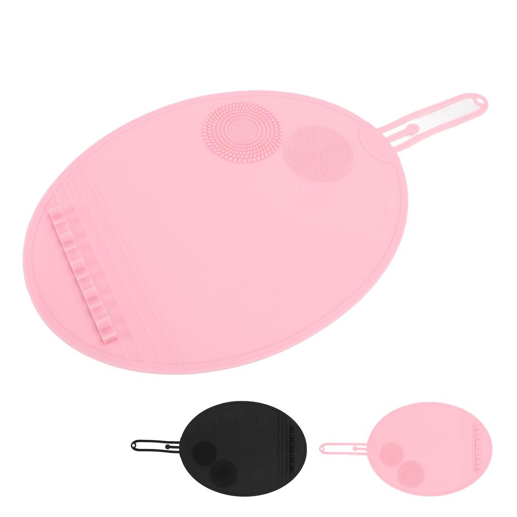 Silicone Makeup Brush Cleaning Mat Multi Textures Large Size Portable Washing Tool Scrubber Cosmetic