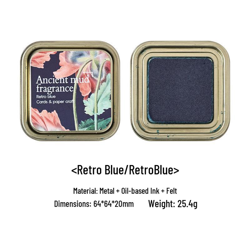 Yuezhen Retro Color Ink Pad - Ancient Clay Scented Oily Ink for Journals & Stamps
