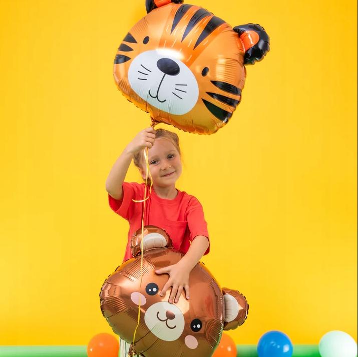 Balon Foliowy Miś Misio Głowa Zwierzęta Party 60Cm