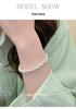 Cui Yan S925 Sterling Silver Korean Style Women's Three-Strand Bead Bracelet