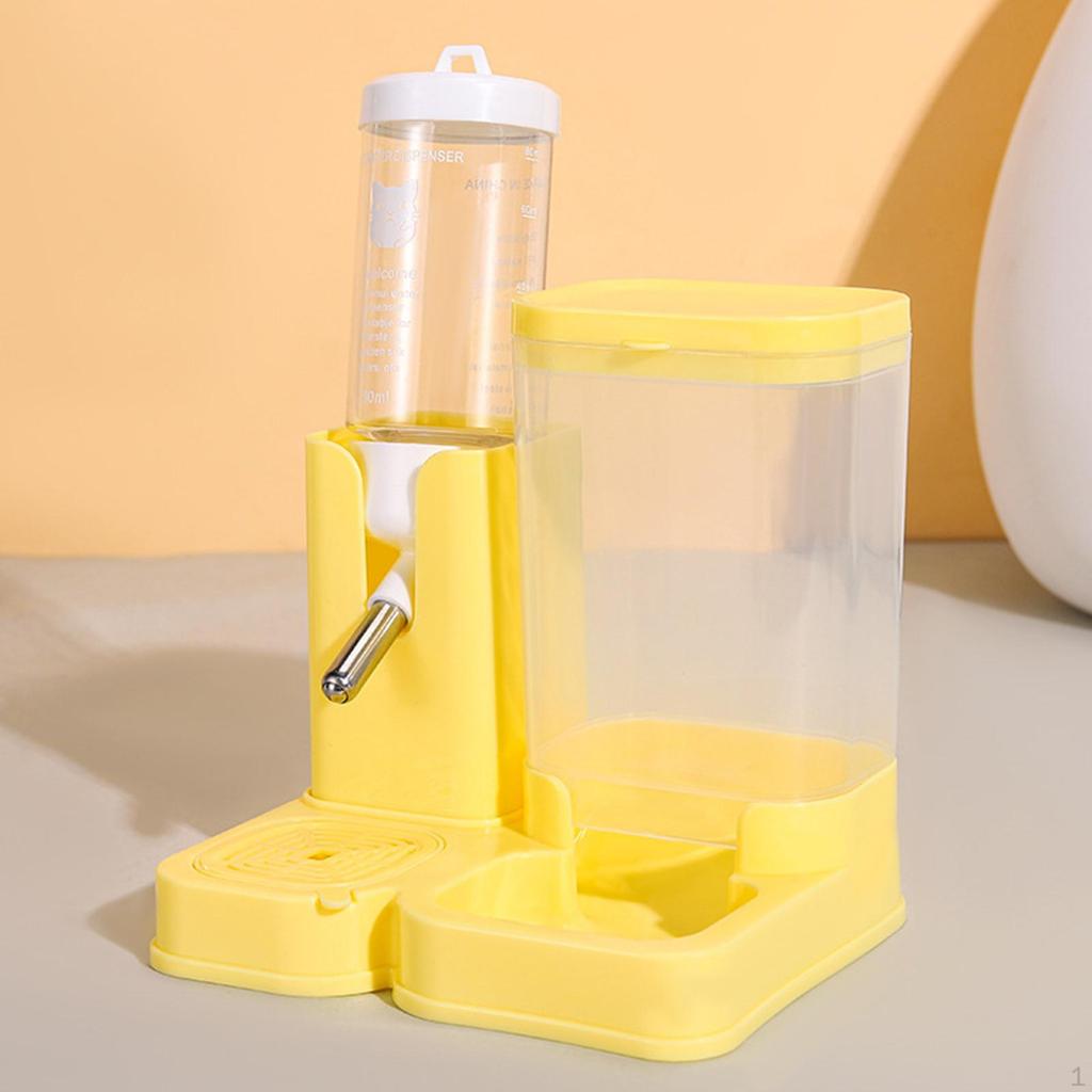 Hamster Water Bottle 2 In 1 with Food Container Leekproof Small Pet Supplies for Gerbils