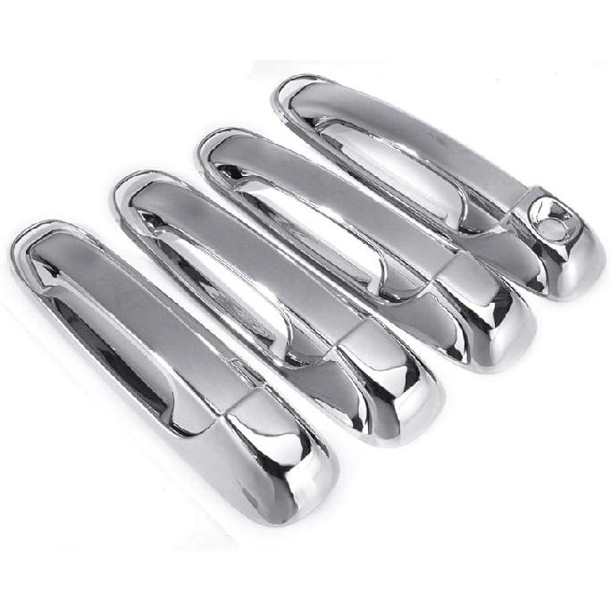 8Pcs Set Plastic 4 Door Handle Covers Fit for Dodge Ram 1500 2500 3500 4500 5500 2002 2003 2004 2005 2006 2007 2008-Gloss-Black