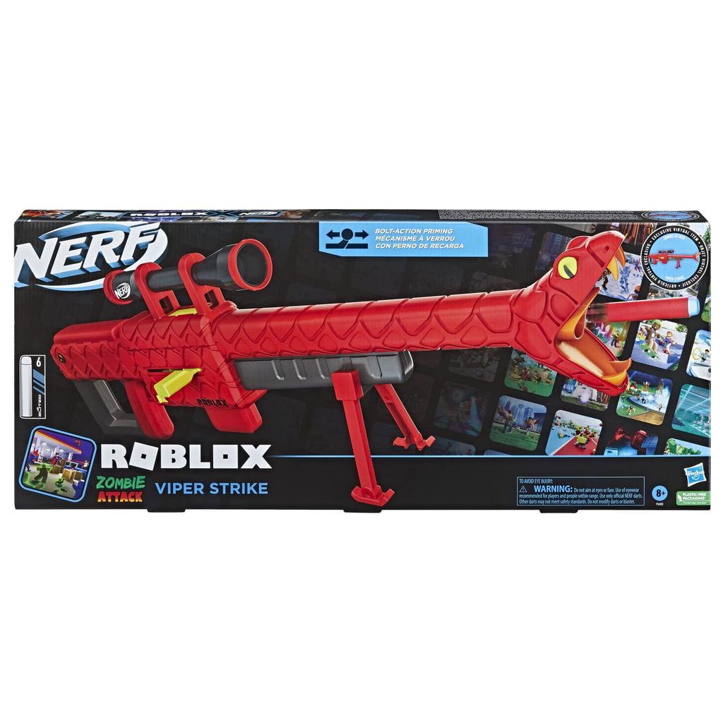 Hasbro Nerf Roblox ZOMBIE ATTACK VIPER STRIKE Dart Includes Exclusive Virtual Item Dart 6 and Ages 8 and Up Authentic Shooting A Popular Gift for