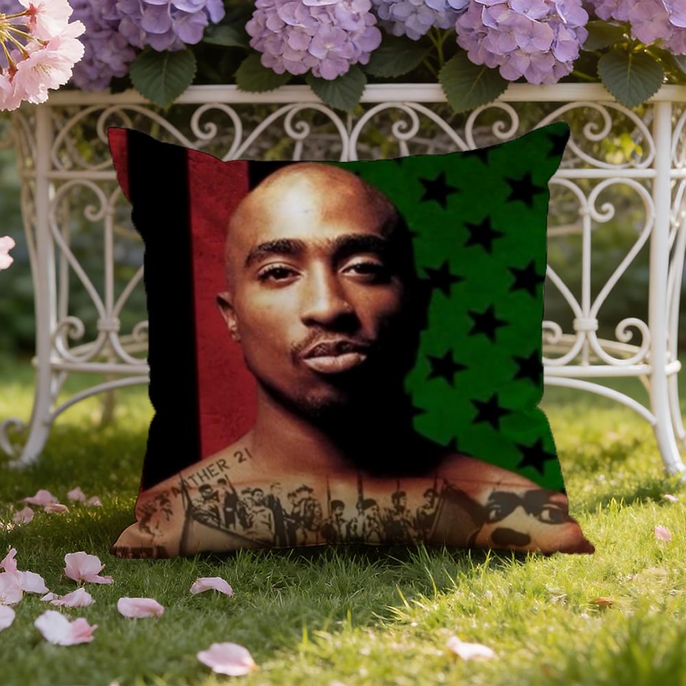 2P-PAC Tupac S-Shakur Cushion Cover Home & Car Dual-Scene Pillow Cover: Reversible for Premium Comfort