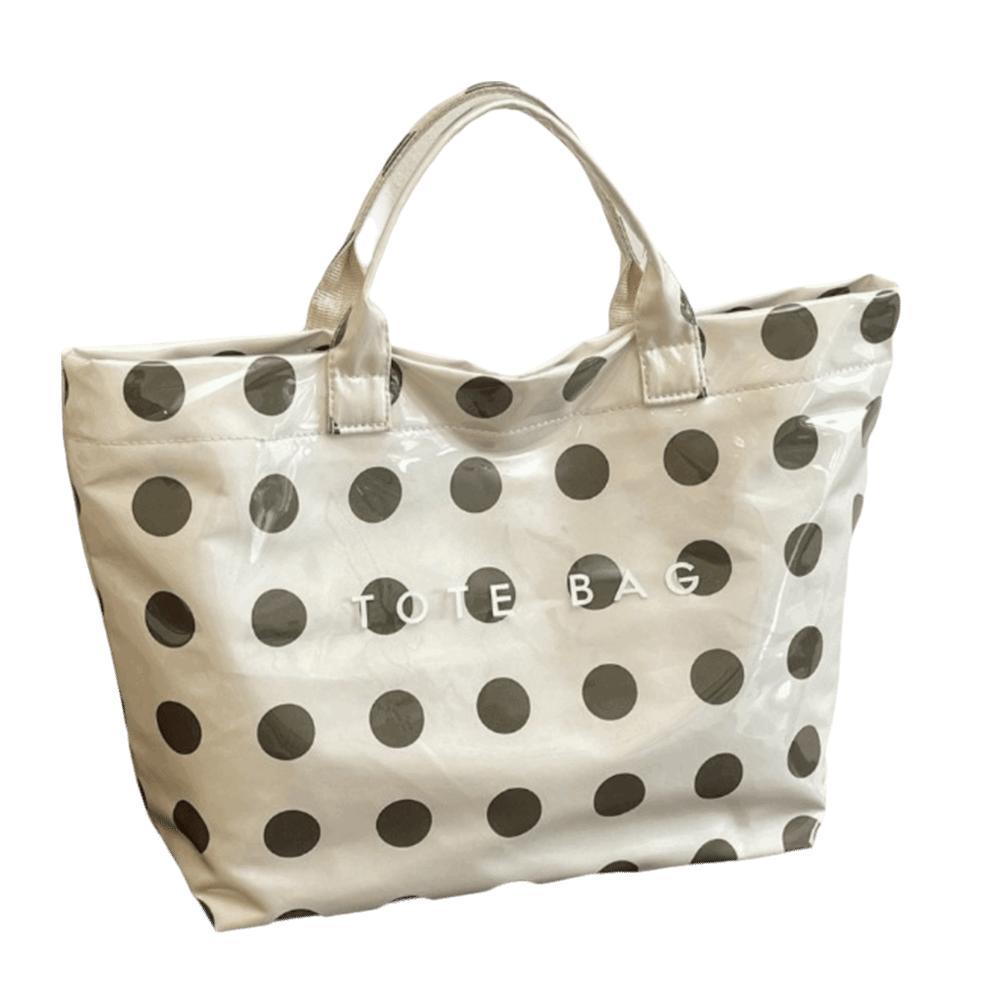 Large-Capacity Multifunctional PVC Handbag Waterproof Casual Shopping Bag  Short Trips кофейный
