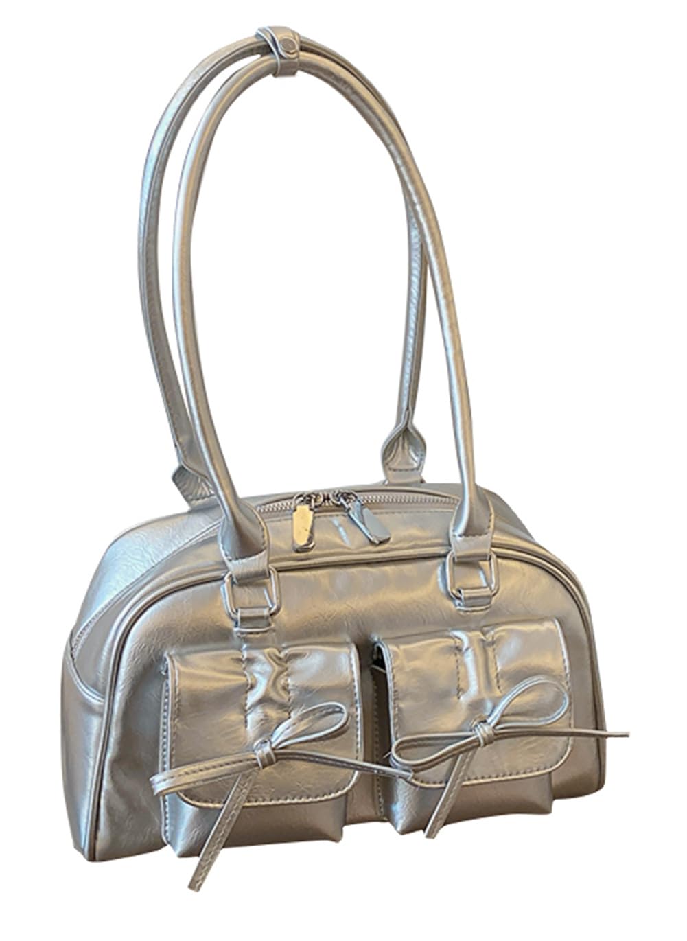 

Сумка большой вместимости с модным плечевым двойным PU подмышечным плечевым однотонным школьным милым размером [KSLAT] Лента, Сумка, Сумка, Сумка, Карман, Кожа,