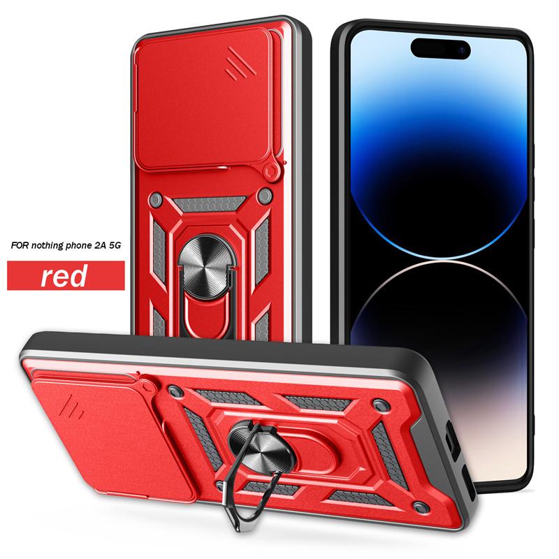 Чехол для Nothing Phone 2A 5G Rugged Armor Задняя крышка для Nothing Phone2a NothingPhone (2а)  2 Магнитное кольцо-держатель Защитный чехол Nothing Phone 2A