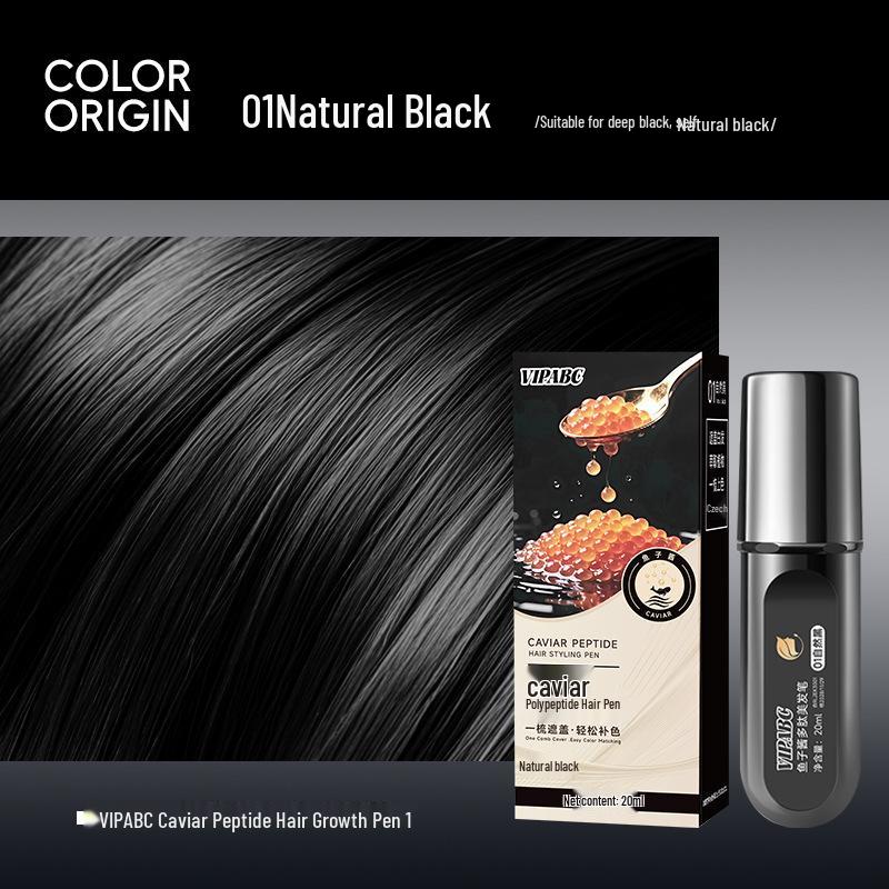 VIPABC Caviar Peptide Hair Color Pen: Plant-Based, Non-Damaging White Hair Concealer