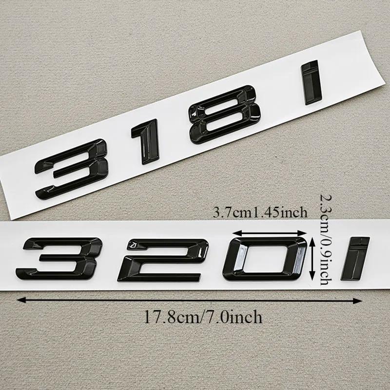 3D ABS Black Car Letters Logo 320i 325i 330i Rear Trunk Badge Emblem Sticker For BMW 3 Series 320i 325i 330i 318i Tail Marking xh6