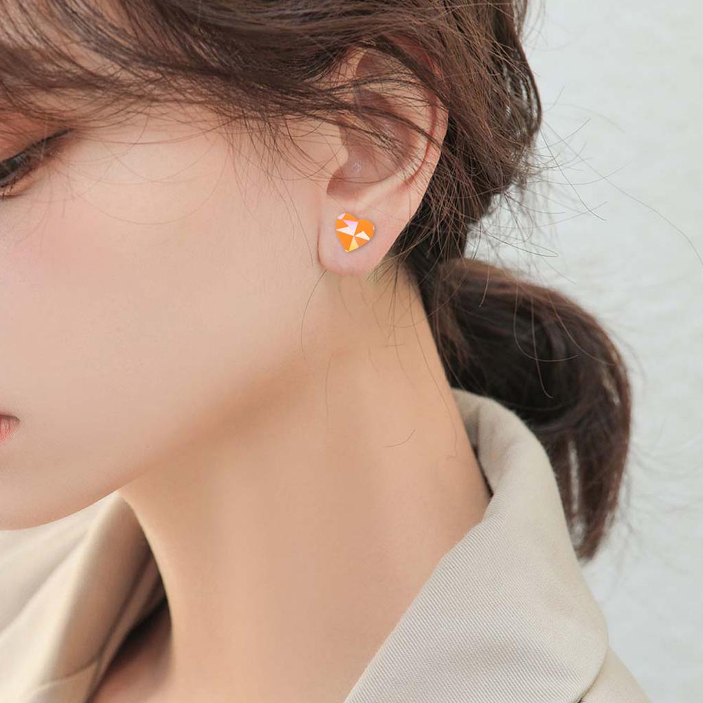 Holografische Herzförmige Silikonform Ohrstecker Epoxidharz Gussform für DIY Ohrringe Halskette Fußkettchen Armband