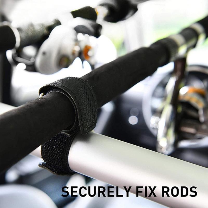 2Pcs Car Fishing Rod Strap Adjustable Fishing Rod Fixed Ties for Fishing Gear Equipment Rod Fixed Belt
