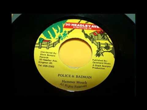 

7inch Record HAMMER MOUTH Police Badman NONE 30 Headley Ave. Jamaica Reggae Ska Dub Used