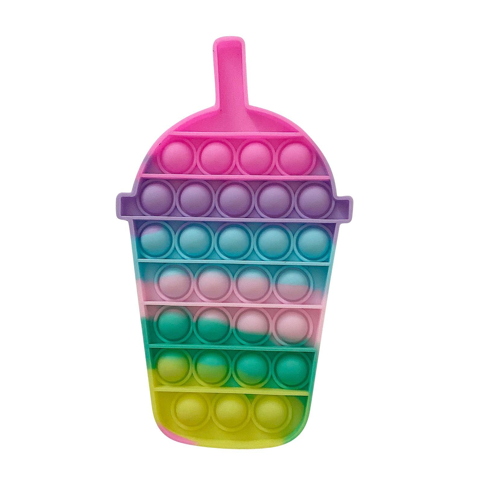 

Silicone Bubble Popper Fidget Toy Cup Shape Stress Relief Sensory Toy Durable Soft Material Reusable for Kids Adults