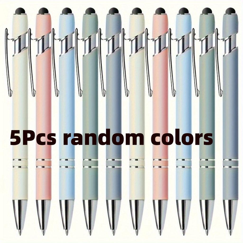 Xiaomi Metal-sprayed Ballpoint Pen Aluminum Pole Beauty Pen Capacitive Stylus Anti-skid School Supplies Students' School Writing Pen