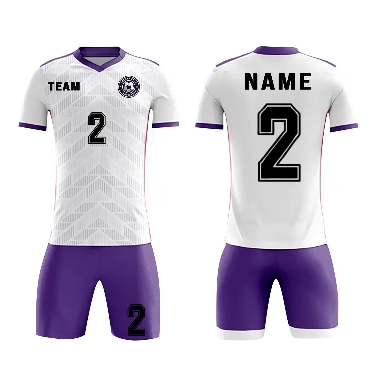 

Комплект персонализированных рубашек для мужчин и девочек с именем и номером, футбольные майки на заказ для мальчиков, тренировочный костюм 3XS белый