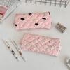 Fresh Flower Pattern Pen Case Large Capacity Stationery Storage Bag Lace Pencil Pouch  Girl Pen Bag