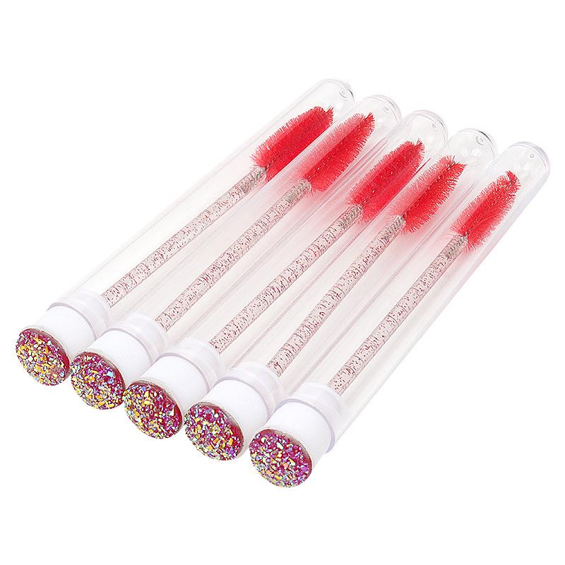 

Прозрачные кисти для наращивания ресниц с бриллиантами и многоцветной упаковкой