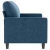 2 Seater Sofa Blue 140 Cm Velvet
