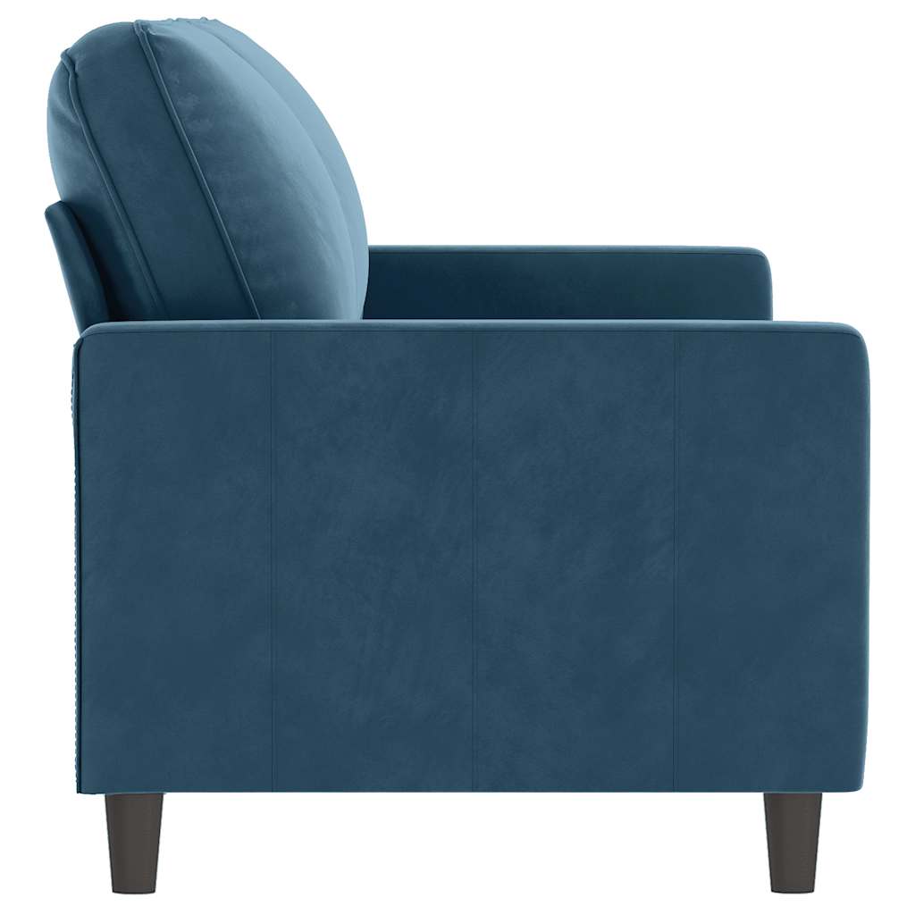 2 Seater Sofa Blue 140 Cm Velvet