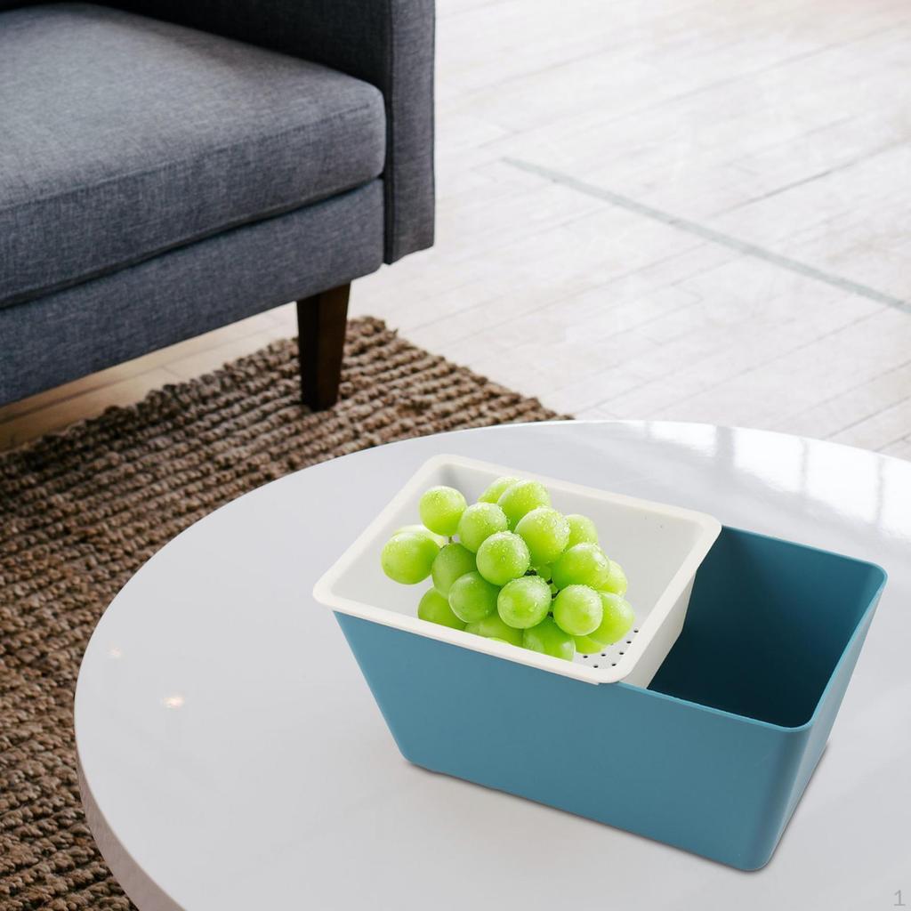 Food Storage Organizer Creative Dried Fruit Plate Double Layer for Living Room Dining Table