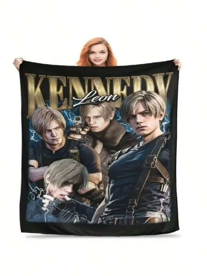 

Leon S Kennedy Residents Evils Blankets Coral Fleece Plush Textile Decor Breathable Throw Blankets For Bed Car Rug PieceJpg 74x94cm(29x37in)
