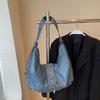 PU Hobo Bag Women's Fashion Shoulder Tote with Star Detail Buckle Closure Large Capacity Daily Handbag