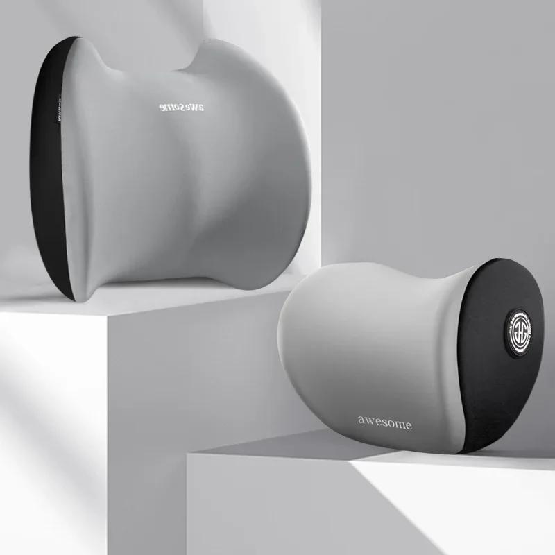 Universal Car Headrest Lumbar Memory Foam Cervical Lumbar Support Car Headrest Backrest Pillow Office Car Interior Accessories