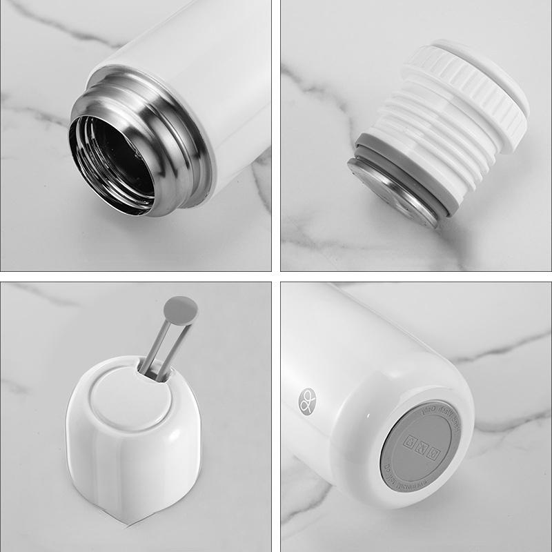 Tragbarer Mehrzweck-Thermosbecher, 400 ml, Isolierflaschen, tragbarer Thermosbecher aus Edelstahl, Wasserflasche, Reise-Teebecher, Büro-Thermosbecher