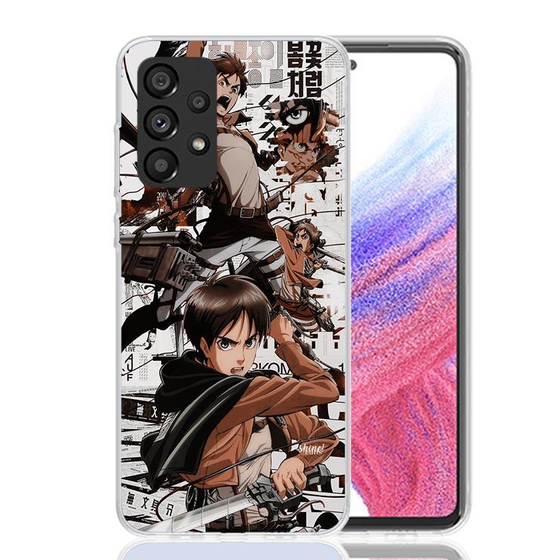 Attack Manga Case Phone Cover for Samsung Galaxy A17 A16 A15 A14 A13 A56 A55 A54 A53 A36 A35 A34 A33 A26 A25 A24 A23 A05S Galaxy