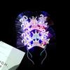 Letter 2024 Happy New Year Headband Plastic New Year Headdress LED Glow Headpiece  New Year Gift