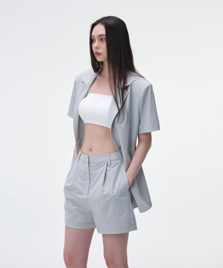 OEUVA Ice Grey Layered Shorts