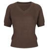 Shop   Women S Korean V Neck Light Fit Plain SS Knit Cream Bom Wkn260043