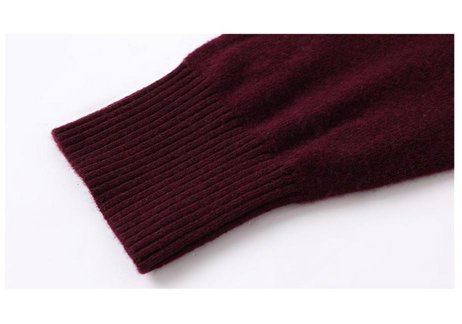 Wool Knit Sweater: Women's Mid-High Neck, Short, Warm, Ideal for Autumn/Winter Layering