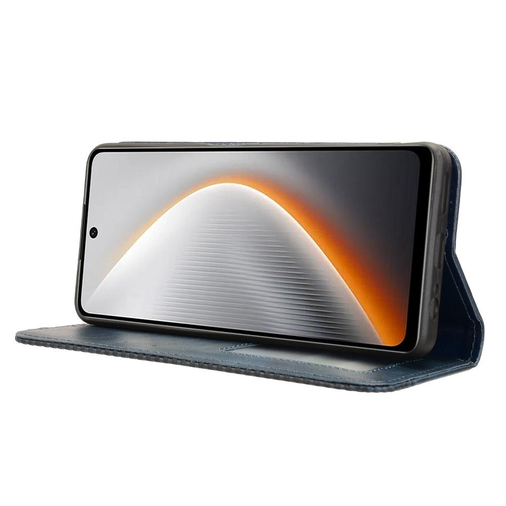 Für TECNO Pova 7 4G/LJ6 Lederhülle Brieftasche Ständer Retro Textur Handyhülle