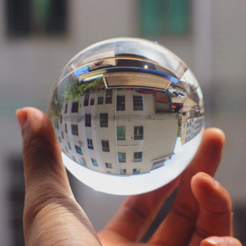 Transparente Kristallkugel-Ornamente für Magic Town House, Fotografie und Dekoration – Leuchtperlen und Requisiten aus massivem Glas