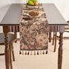 Table Flag Red Jacquard Tea Flag Fringed Ethnic Style Geometric Tv Cabinet Coffee Table Long Cover Decoration
