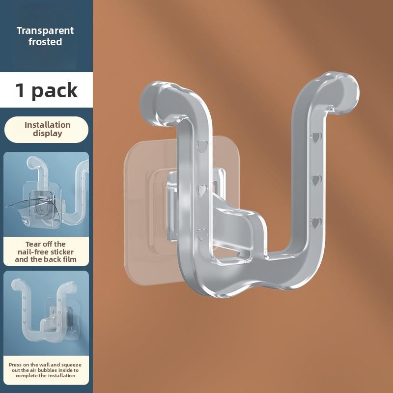 

U-образная настенная полка для тапочек, не пробивающая сливную полку для унитаза, настенное хранилище для ванной комнаты, полка для сандалий, туалет pack of 1