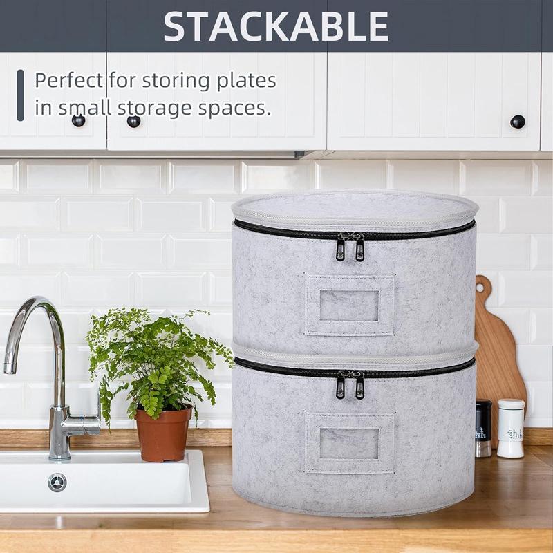 Felt Storage Bag Glass Cup Rack Cooking Plate Soup Spoon Case Dish Fabric Holder Travel Kitchen Accessories Shelf Organizer