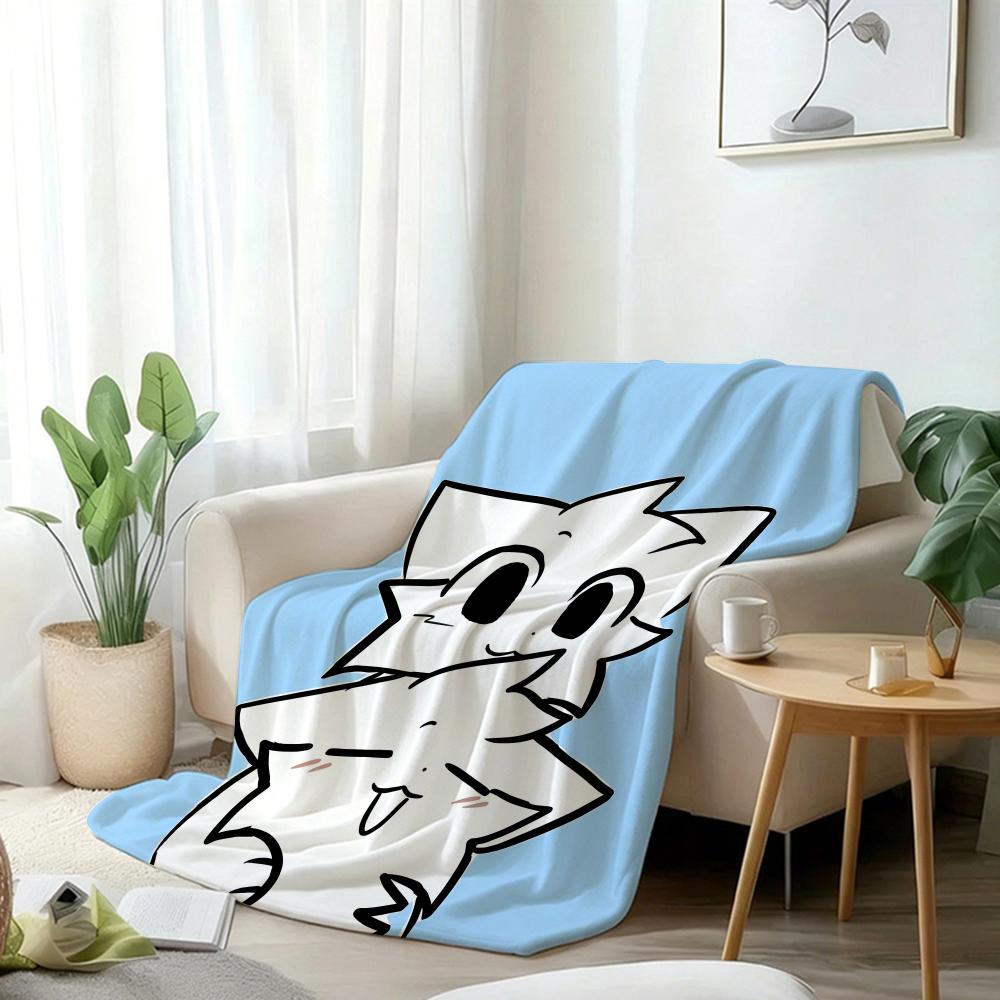 Boykisser Silly Cat Cute Throw 240g Lightweight Flannel Blanket, Soft Skin Throw Blanket for Sofa Bedroom
